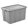 Sterilite 120 Quart Tuff1 Tote with Snap-on Lid, Plastic, Cement, 4/Carton (16796A04CT)~#|#~CE33124C-7FD5-4C3E-900E6BD83DF18CAD_sc7