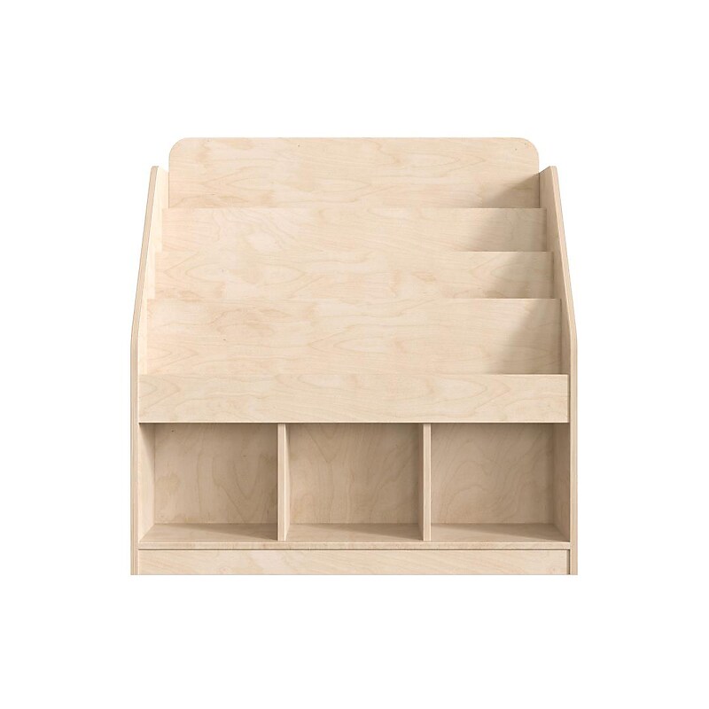 Flash Furniture Bright Beginnings 3-Section Modular Bookstand with Storage, 36" x 34.75", Brown (MKKE24282) image 1