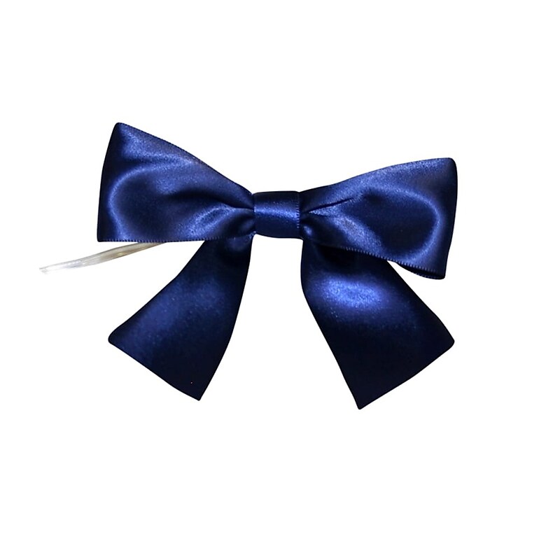 JAM Paper Satin Bows, Navy Blue, 50/Pack (52640349229) image 1