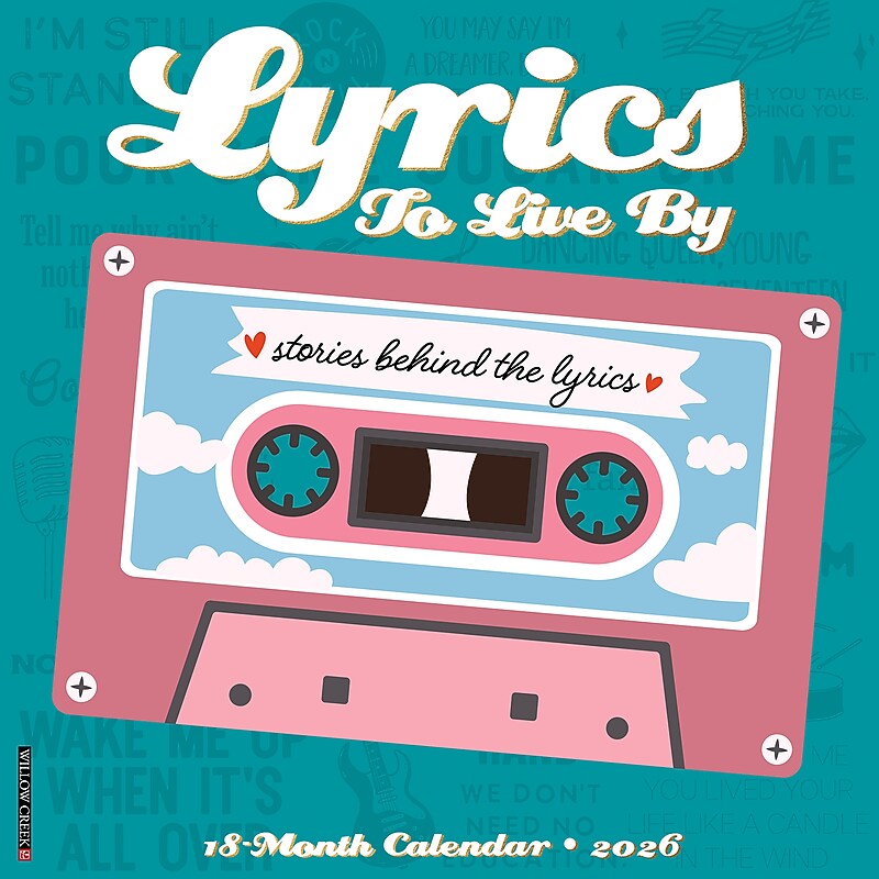 2026 Willow Creek Lyrics to Live By 12" x 12" Monthly Wall Calendar (55946) image 1