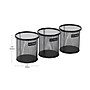 Mind Reader Metal Pen and Accessory Holder Desk Organizer, Black, 3-Pieces (CLIPMESH3-BLK)~#|#~CE3AE701-6FCB-4B4A-8463CD2F7EEC34DD_sc7