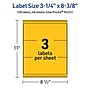 Avery Laser/Inkjet Rectangle Multipurpose Labels, 3-1/4" x 8-3/8", Bright Yellow, 120/Pack (94251)~#|#~CE407E6F-DF46-4480-9D937DB22F794755_sc7
