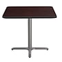 NPS CT Series 36" Square 30" Height Cafe Table, X Base, Grey Frame/Mahogany Top (CTG33636XDPBTMMY)~#|#~CE41BBC6-E2DF-4493-AE9755E885EFF412_sc7