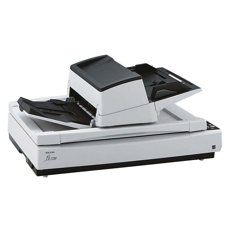 RICOH fi-7700 PA03740-B005 Duplex Flatbed Document Scanner, Black/White image 1