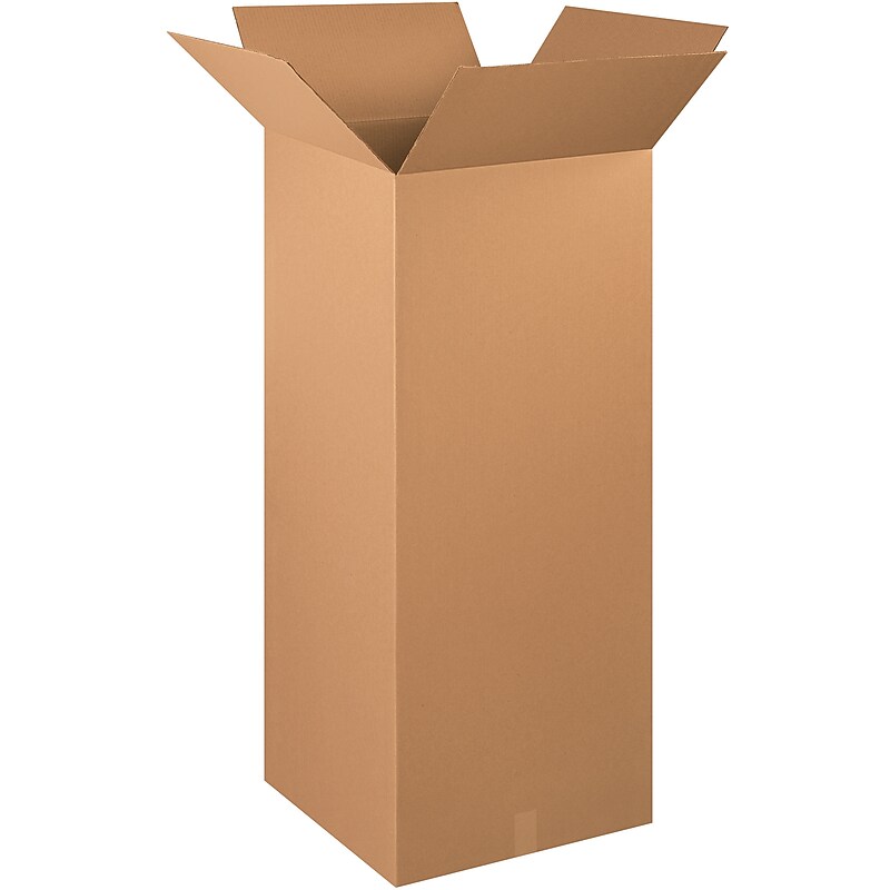 20" x 20" x 48" Shipping Boxes, 32 ECT, Brown, 10/Bundle (202048) image 1