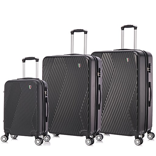 TUCCI COLPI 3-Piece Hardside Luggage Set with Spinner Wheels