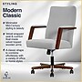 Finch NEO ONE Ergonomic Velvet Fabric/Wood Swivel Executive Chair, Gray (52304-GRY)~#|#~CE4AD2B2-A46F-45E6-90292C2D51C8CAA0_sc7