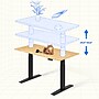 FlexiSpot E7COMMERCIAL 72''W Electric Adjustable Standing Desk, Bamboo/Black (E7BCOM7230-LBZB)~#|#~CE512537-99D2-4F8F-B9F70EBC292468BB_sc7