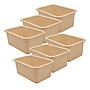 Teacher Created Resources Small Plastic Storage Bin, 11.38" x 7.75" x 5", Light Brown, 6/Bundle (TCR20982-6)~#|#~CE52746A-16A2-4A7A-96AD31B19DF426B8_sc7