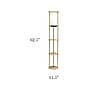 Simple Designs 62.5" Matte Tan Floor Lamp with Cylindrical Shade (LF2010-TAN)~#|#~CE53BFC3-2805-4106-B27E4DB8A0B9DCD3_sc7
