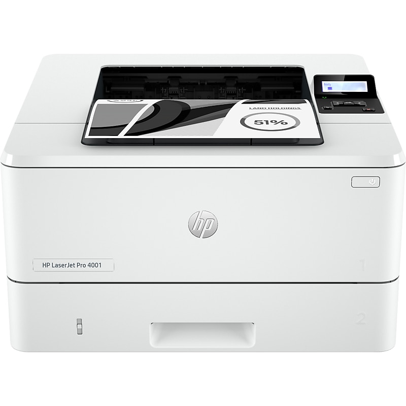 HP LaserJet Pro 4001n Wired Black & White Laser Printer, Single Function Print, Best for Office (2Z599F) image 1