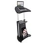 Techni Mobili 22"W Manual Adjustable Standing Laptop Cart, Black (RTA-B005-BK46)~#|#~CE540BDE-FD60-4EB9-AC9ADE44D49C4887_sc7