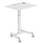 Mount-It! Metal Height-Adjustable Sit-Stand Mobile Laptop Cart with Lockable Wheels, White (MI-7975)~#|#~CE5A5119-8FE4-4453-A5AF7D289AC62FFA_sc7