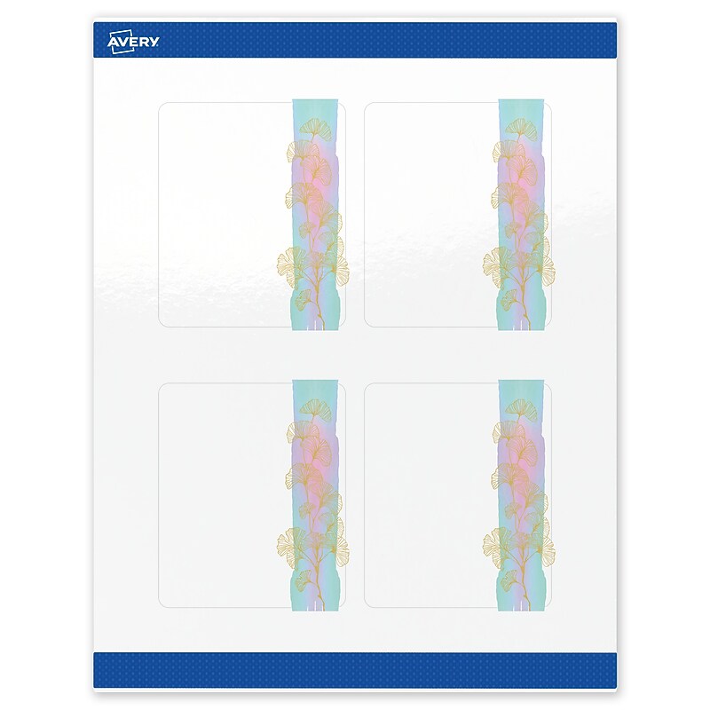 Avery Laser/Inkjet Rectangle Multipurpose Labels, 4" x 3-1/3", White, 40/Pack (S00-EVD) image 1