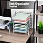Mind Reader 5-Tier Stackable Paper Desk Tray Organizer, Metal, Silver (5TPAPER-SIL)~#|#~CE5D0C4D-13F4-4DE3-9416EE24890F6288_sc7