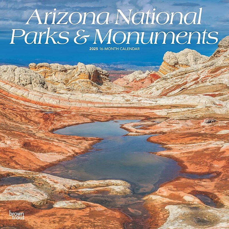 2025 BrownTrout Arizona National Parks & Monuments 12" x 12" Monthly  Wall Calendar (9781975476007) image 1