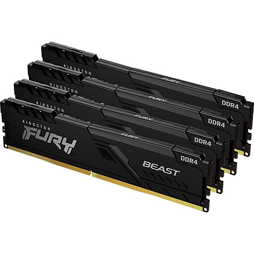Kingston FURY DDR4 2666MHz 32GB×4 128GB Kingston FURY Beast 128 GB (4 x 32GB) DDR4 SDRAM Memory