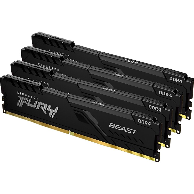 Kingston FURY Beast 128 GB (4 x 32GB) DDR4 SDRAM Memory (KF432C16BBK4/128) image 1