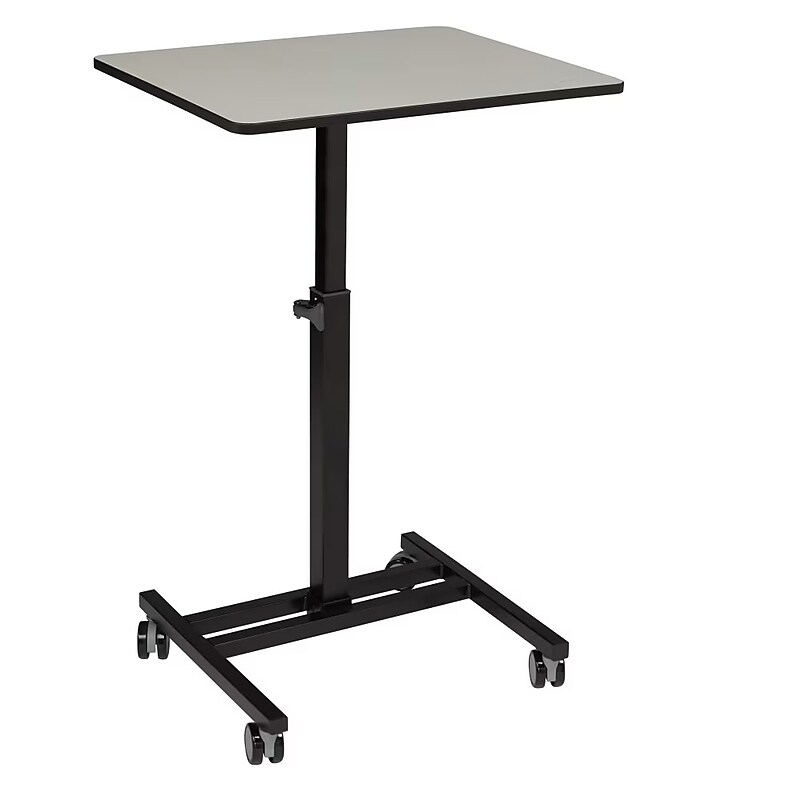 National Public Seating Sit & Stand Desk Series, 28"-45"H Adjustable, Gray Nebula/Black (EDTC) image 1