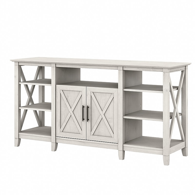 Bush Furniture Key West Tall TV Stand, Linen White Oak, Screens up to 65" (KWV160LW-03) image 1