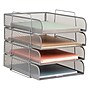 Mind Reader Metal Front Loading Stackable Letter Tray, Letter/Legal Size, Silver (BSTACK4-SIL)~#|#~CE700464-12B3-4B08-A8D9D43C5FF1A981_sc7
