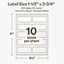 Avery Hemp Rectangle Laser/Inkjet Multipurpose Labels, 1-1/2" x 3-3/4", Off-White (800/Box)~#|#~CE7223C1-3691-472A-9CF4757939D75C89_sc7