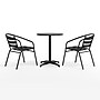 Flash Furniture Lila Indoor-Outdoor Table Set with 2 Slat Back Chairs, 23.5'' Round Black (THAL24RD017BK2)~#|#~CE723255-6625-4CCD-94AD6EE38287BEEF_sc7