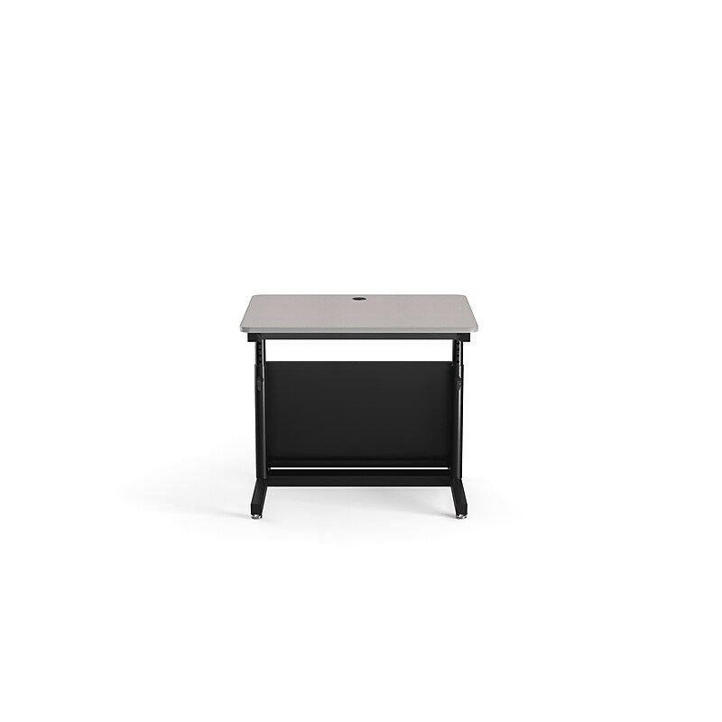 VersaDesk Deluxe 36"W Manual Adjustable Standing Computer Table, Grey/Black (CTL3630-BG) image 1