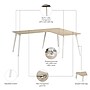 Bush Business Furniture Vista 60"W L Shaped Desk, Natural Elm (VST004NE)~#|#~CE7C8D4F-67E4-46CC-ADAB5834F07DB11F_sc7