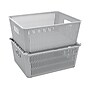 Simplify Slide to Stack Storage Tote, Plastic, Gray, 2/Pack (25930-GREY-ST)~#|#~CE7DDAF5-897A-406A-85F58CB07CEF689B_sc7
