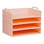 Mind Reader Plastic Side Loading Stackable Letter Tray, Letter Size, Pink, 4 Pieces (DANSTACK4-PNK)~#|#~CE7DF01B-683C-472D-B1631A9D2DDBDB0A_sc7