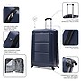 InUSA Pilot 33.27" Hardside Suitcase, 4-Wheeled Spinner, TSA Checkpoint Friendly, Blue (IUPIL00XL-BLU)~#|#~CE812B27-3E6F-4363-A81A9D9825E730D4_sc7
