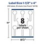 Avery Laser/Inkjet Decorative Edge Waterproof Multipurpose Labels, 4"  x 1.5", White, 200/Pack (94116)~#|#~CE813951-EC49-40B9-AFBA9F37F4EFCA41_sc7