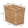 Household Essentials Woven Storage 2-Compartment Natural Hyacinth Magazine File Holder, Natural (ML-5644)~#|#~CE821898-4815-470B-80C4DEBE723B4414_sc7