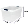 Home Logic 66 Qt. Latch Lid Storage Bins, Clear/White, 6/Pack (7105)~#|#~CE83C44A-E4C2-4290-AA5285A3DDEEF79E_sc7
