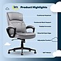 Serta Comfort Classic Ergonomic Velvet Fabric Swivel Executive Chair, Gray (CCHR10005A)~#|#~CE86F3C9-BCA6-44E2-87B2E29DAE67BA59_sc7