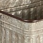 Storied Home Galvanized Metal Storage Bucket on Stand with Handle and Distressed Finish, (DA6093)~#|#~CE87F00D-96F2-4F35-88753B374388DC7A_sc7