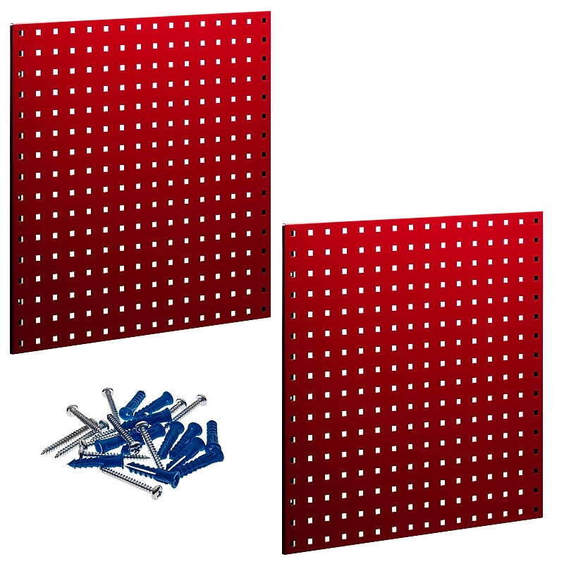Triton Products LocBoard 24" x 24" x 9/16" Steel Square Hole Pegboards, 2/Set (LB1-R) image 1