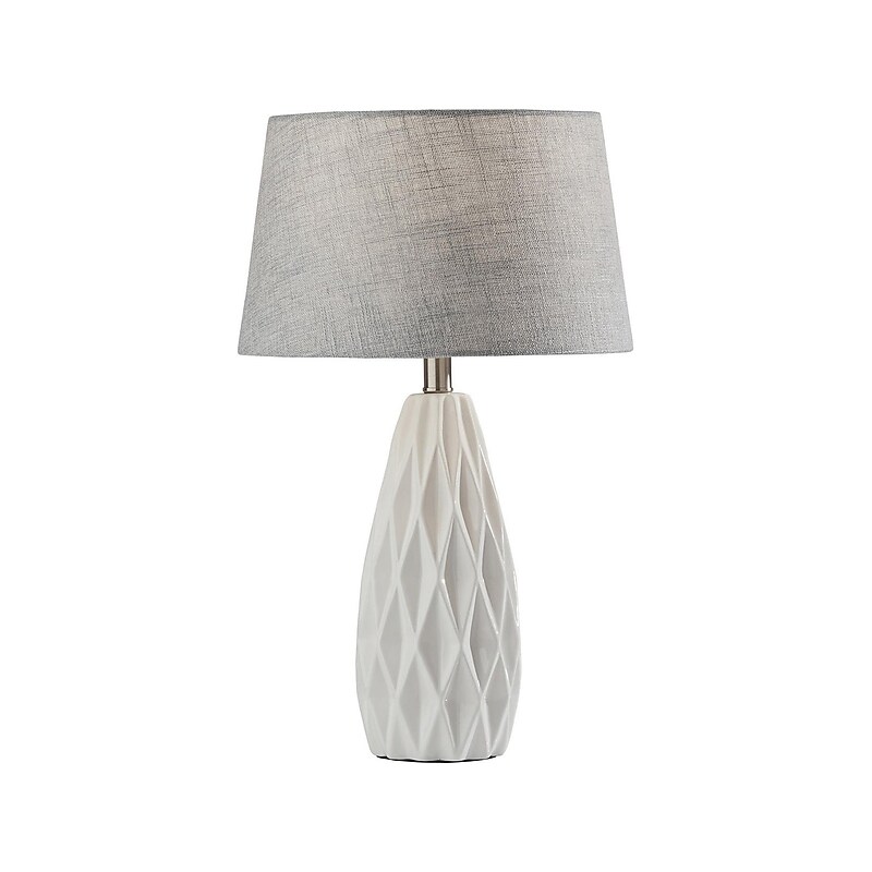 Simplee Adesso Joan Table Lamp, Glossy White, 2/Set (SL1149-02) image 1