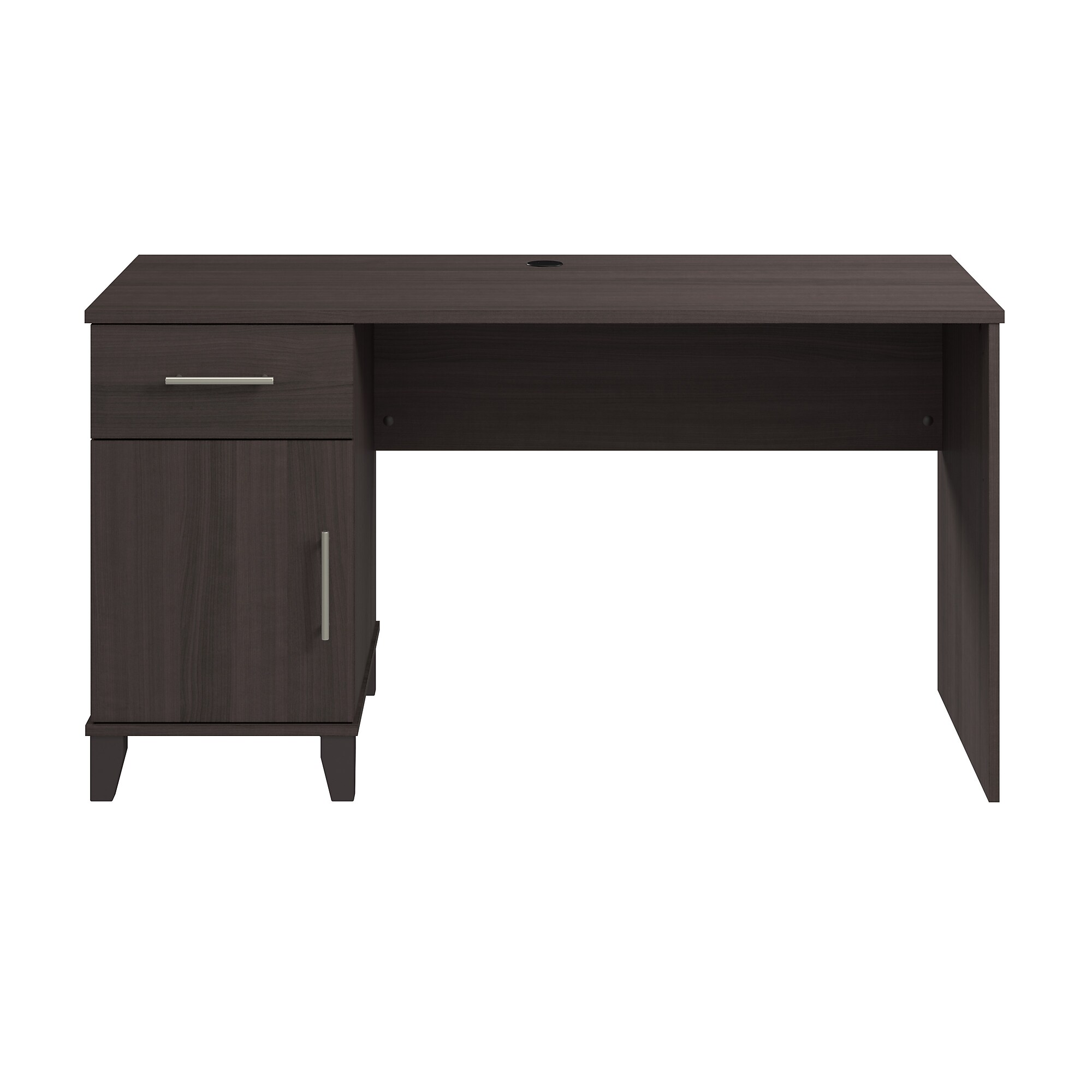Bush Furniture Somerset 54″W Office Desk with Drawer and Storage Cabinet, Storm Gray (WC81554) Sansujyuku sansujyuku.com