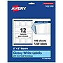 Avery Laser/Inkjet Square Multipurpose Labels, 2" x 2", White, 1,200 Labels/Box  (94107)~#|#~CE97ADB0-82FA-4553-BCF43D81DF2CDF23_sc7