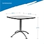 ICEBERG CafeWorks Square Melamine Cafe Table, 36"D x 36"W, Gray (65617)~#|#~CE97D87D-EBEF-4790-A0C004B554840242_sc7