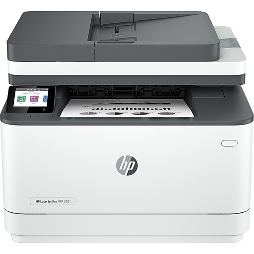 HP LaserJet Pro MFP 3101fdw Wireless Black & White All-in-One Printer, Scan, Copy, Fax, Best for Office, AI Enabled (3G628F)
