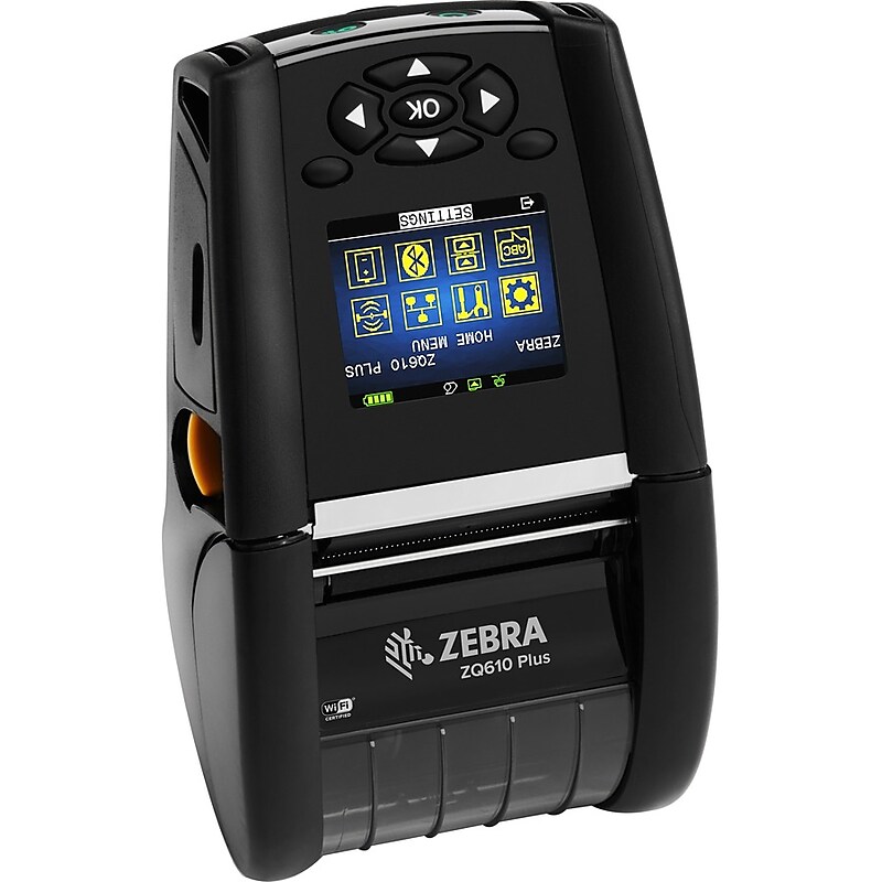 Zebra ZQ61-AUFA004-00 Direct Thermal Mobile POS Printer, Bluetooth/USB, Black image 1