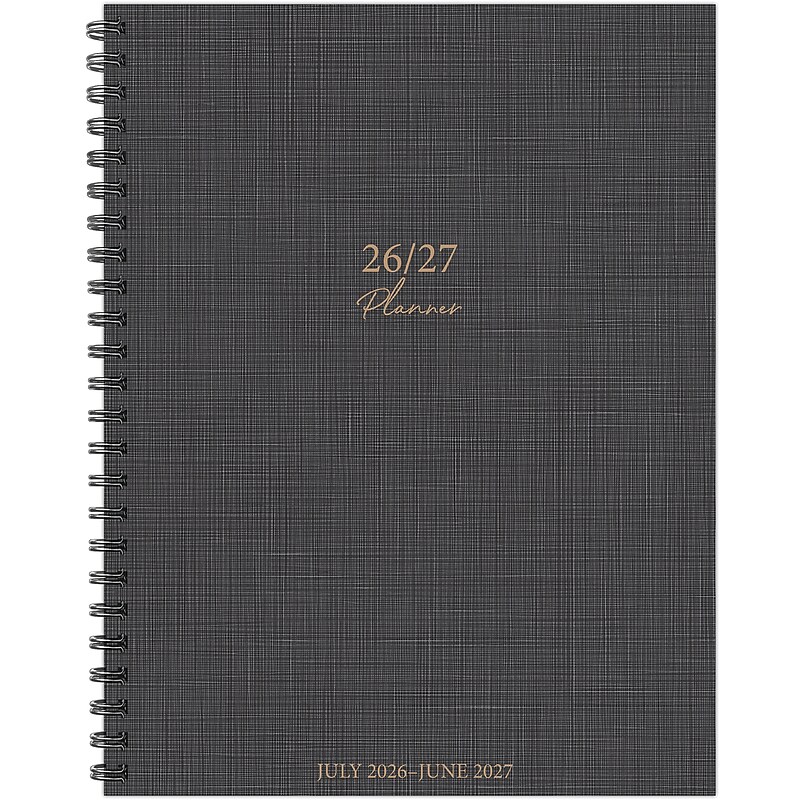 2026-2027 Willow Creek 8.5" x 11" Academic Weekly & Monthly Planner, Graphite Grid (65969) image 1