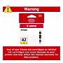 Canon 42 Yellow Standard Yield Ink Cartridge   (6387B002)~#|#~CEAF4B90-B5C3-4E61-8E1D9CE848008A44_sc7