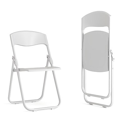 Flash Furniture HERCULES Series Plastic Folding Chair, White, 2/Pack (2RUTIWHITE) Simolary simolary.com