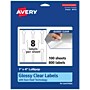 Avery Laser/Inkjet Multipurpose Labels, 4" x ", Glossy Clear, 800/Box (94115)~#|#~CEB7EBF9-1975-4856-997830B0452FEEBE_sc7