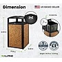 Alpine Industries Steel Outdoor Trash Can with Ashtray Dome Lid, 40 Gallon, Stone (472-40-STO)~#|#~CEB98B2F-2517-44FB-81DD227D9548A0B5_sc7