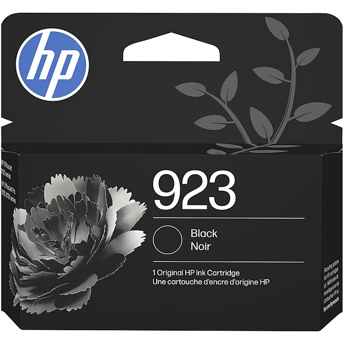 HP 923 Black Standard Yield Ink Cartridge, Prints Up to 500 Pages